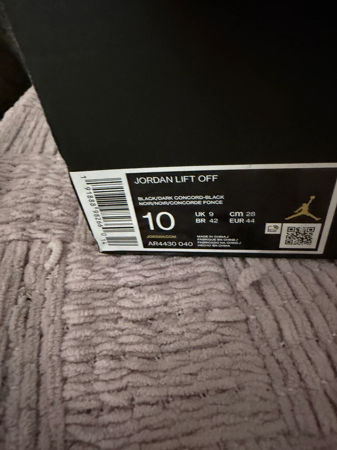 Jordan Lift Off Black/Dark Concord - Size 10 - photo 4