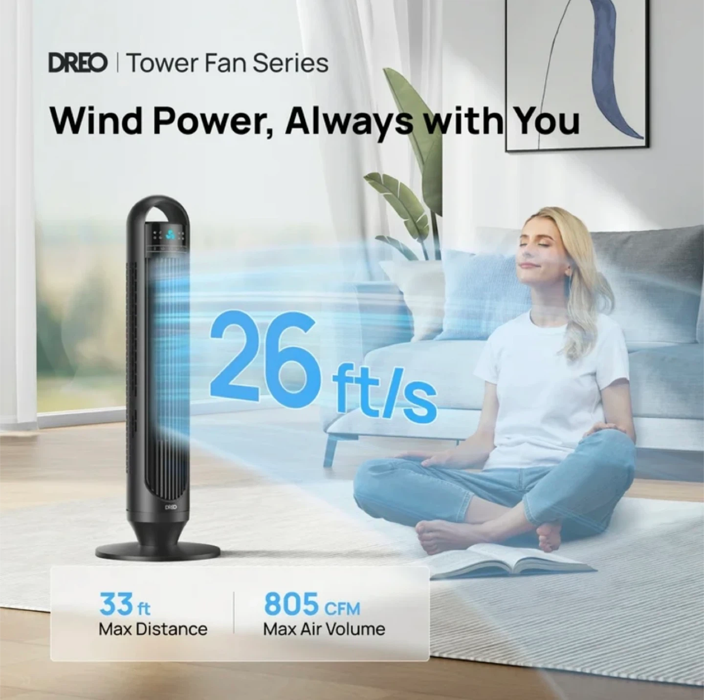 Dreo Tower Fan Series - Wind Power - photo 3