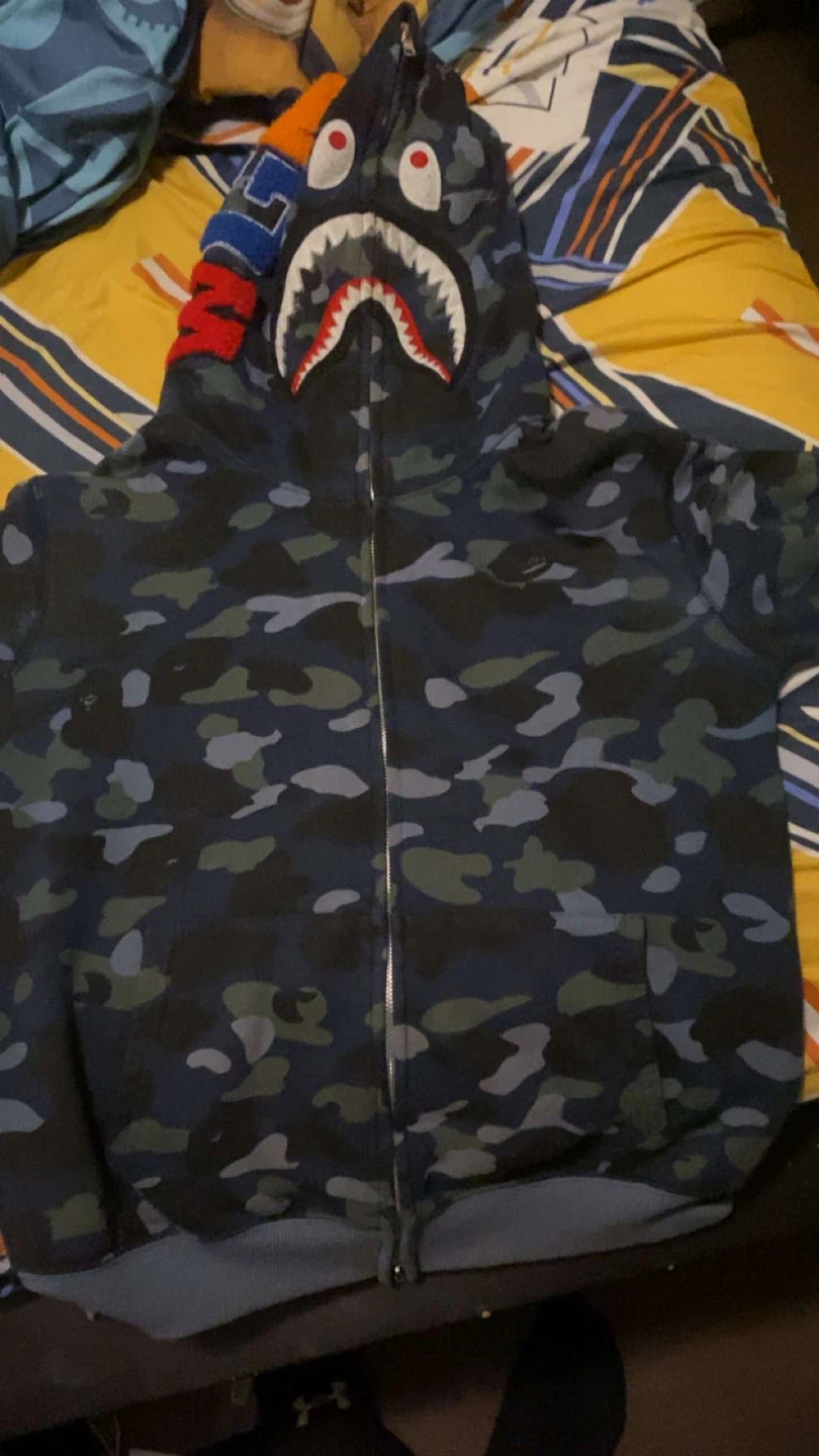 BAPE Camo Shark Full Zip Hoodie medium