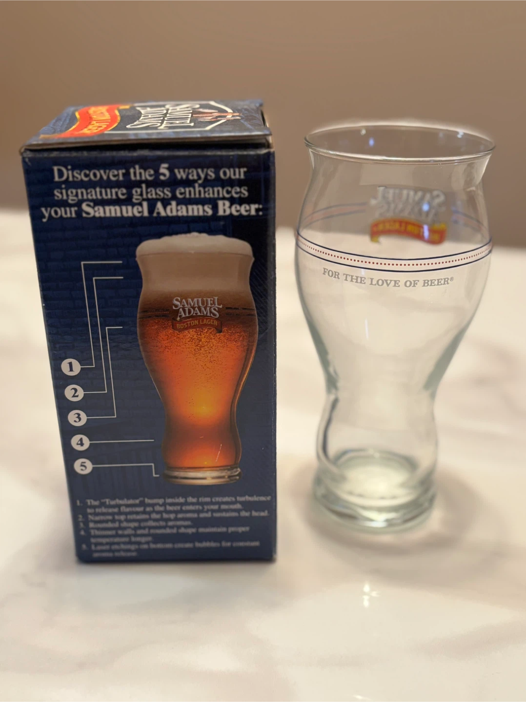 NEW Samuel Adams Pint Glass with Box - photo 2