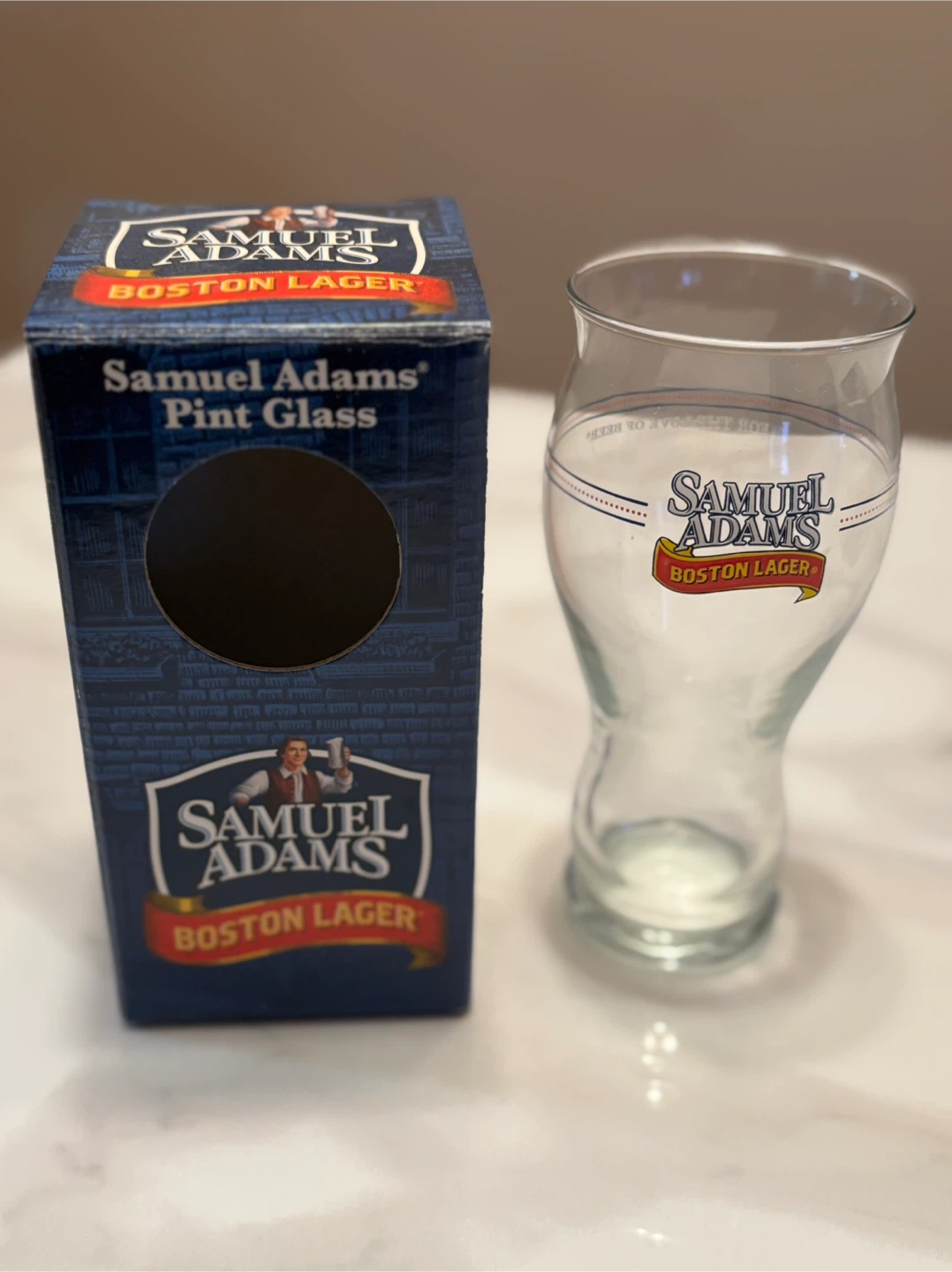 NEW Samuel Adams Pint Glass with Box