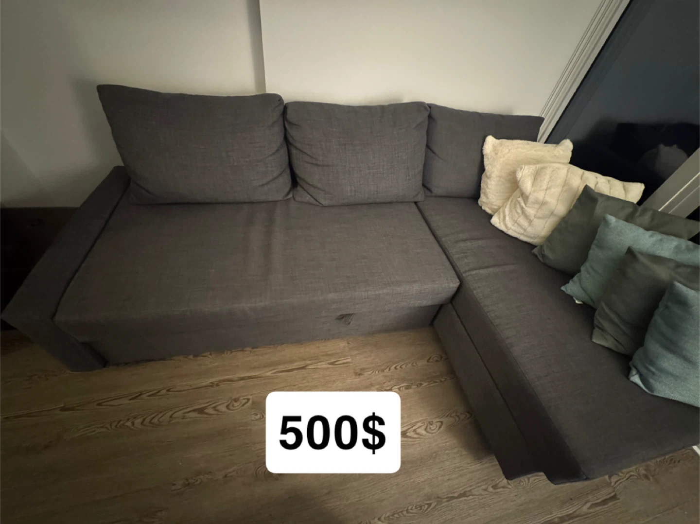 IKEA Friheten Sleeper Sectional Sofa - Grey