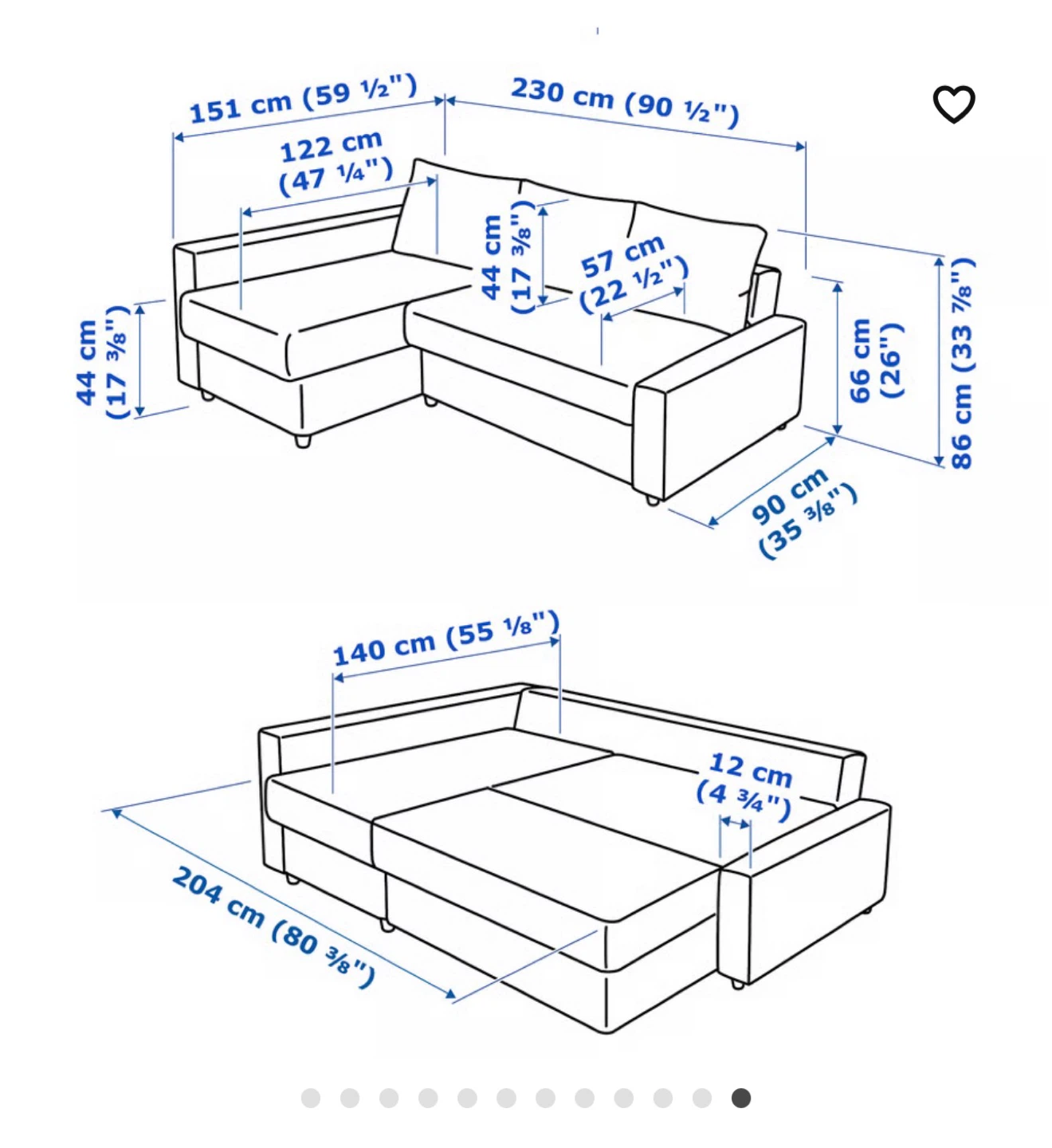 IKEA Friheten Sleeper Sectional Sofa - Grey - photo 4