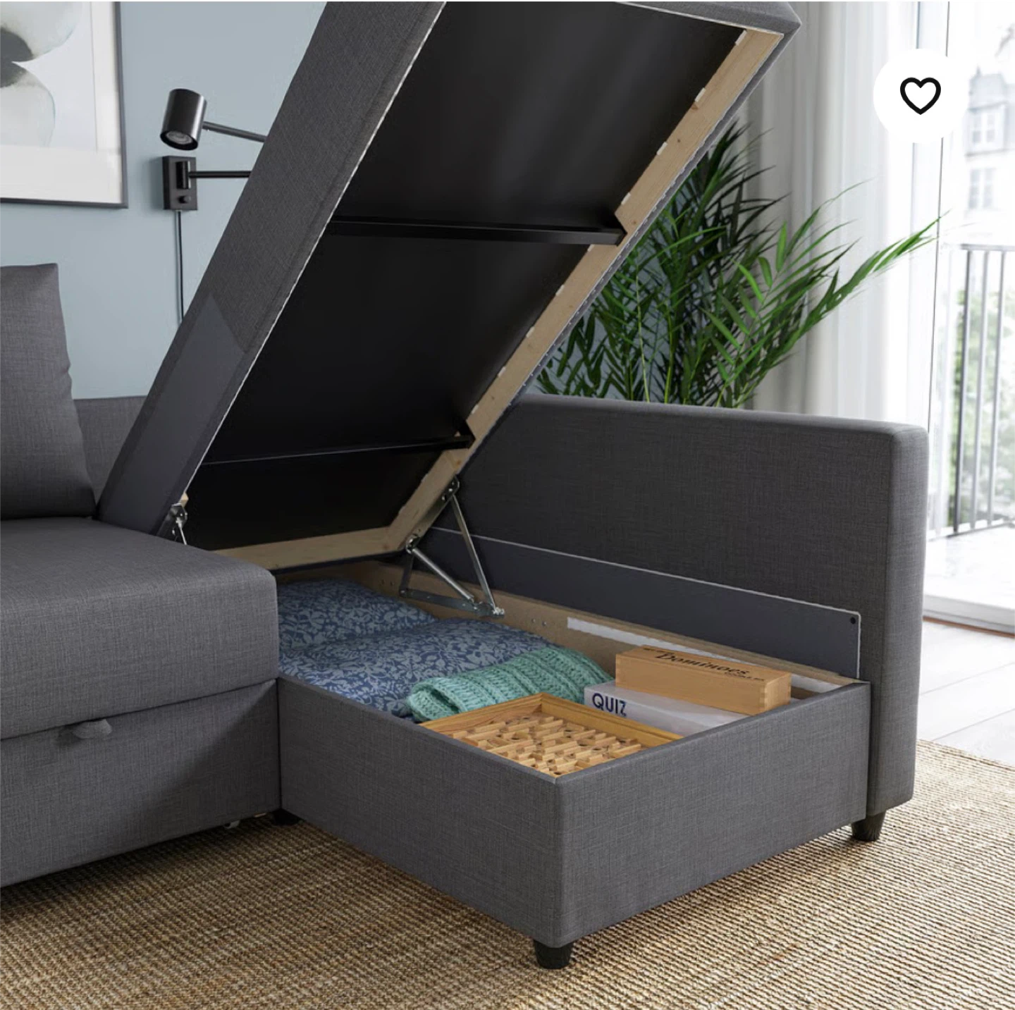 IKEA Friheten Sleeper Sectional Sofa - Grey - photo 3