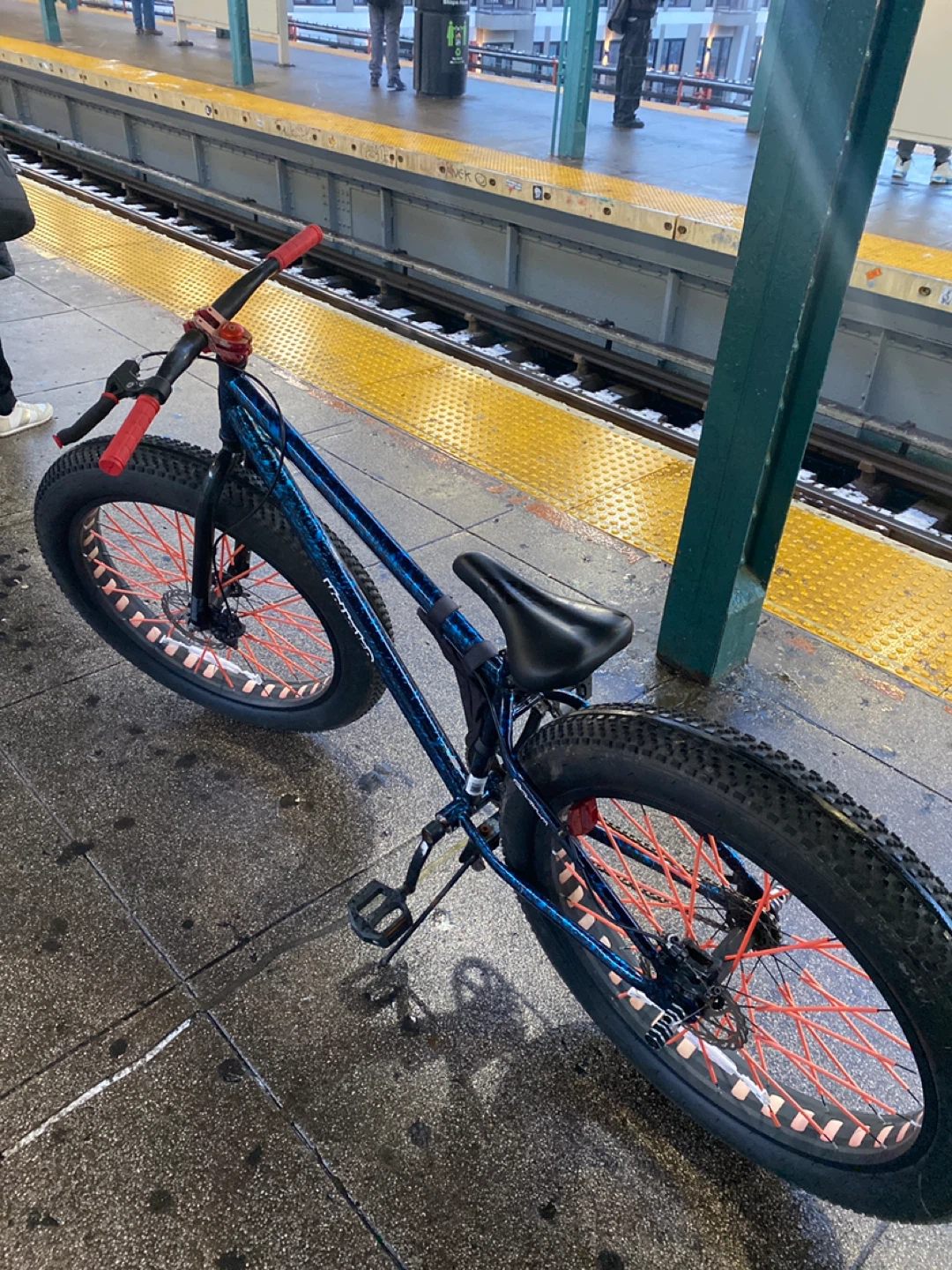Fat Tire Bike - Blue Frame, Red Accents