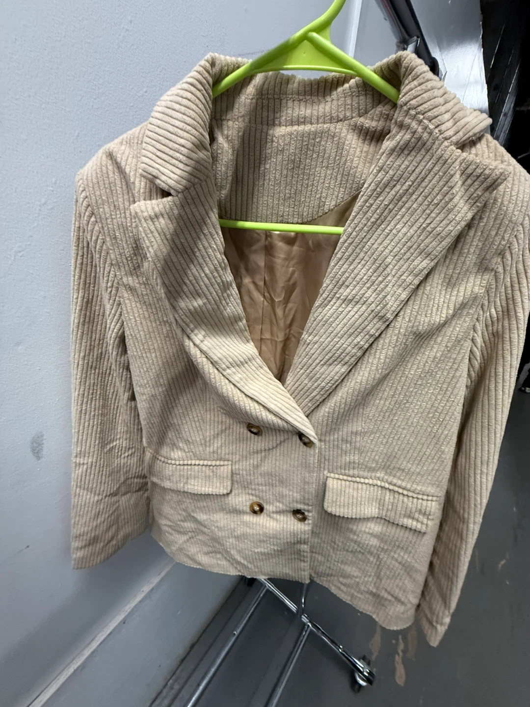Khaki Corduroy Blazer - Size Medium