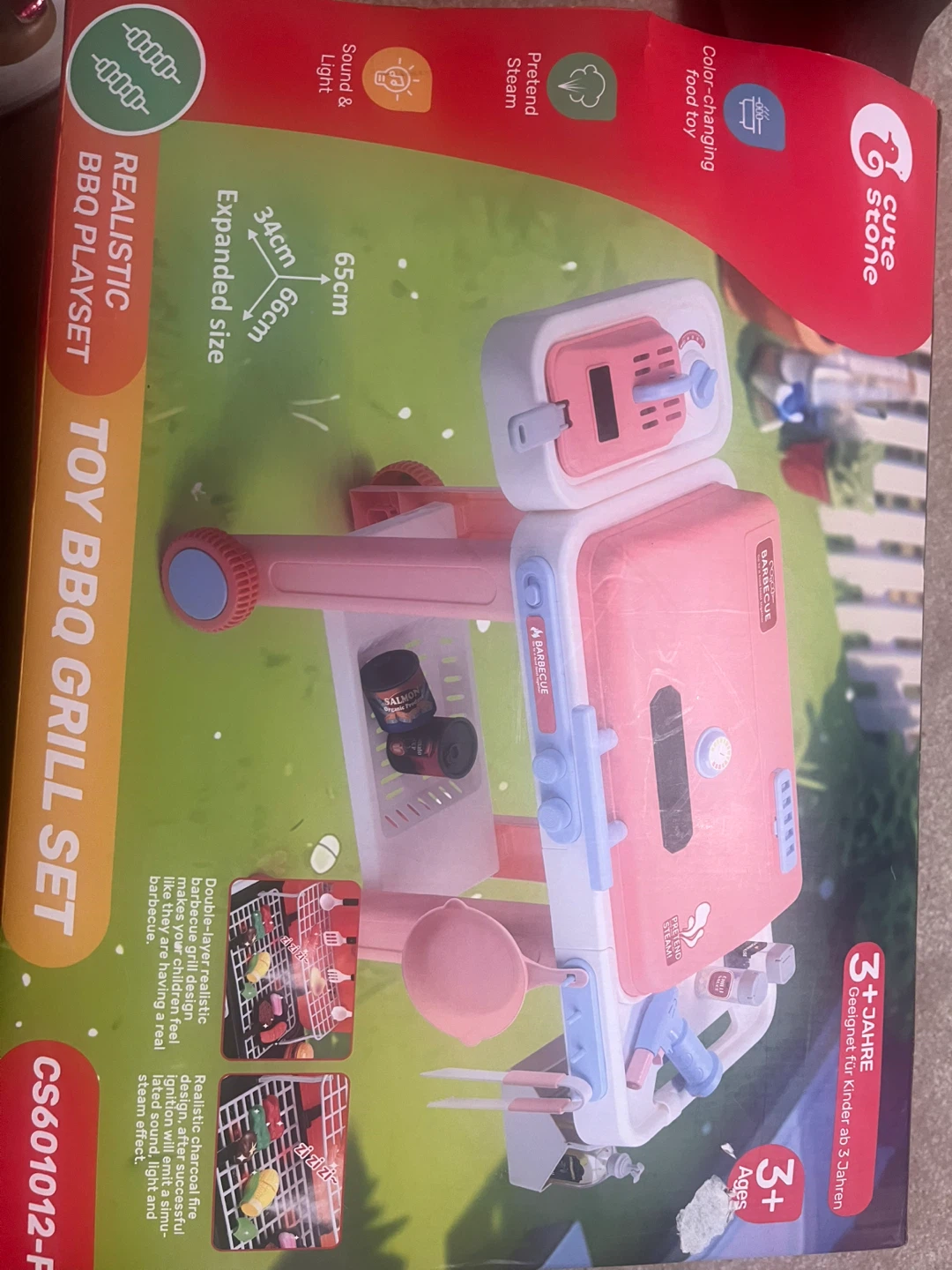 New Cute Stone Toy BBQ Grill Playset - photo 3