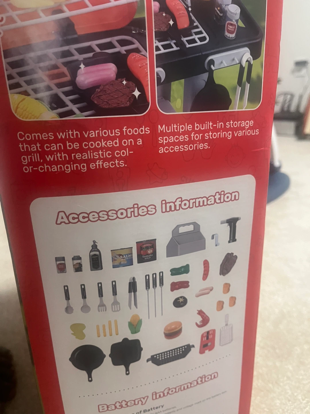 New Cute Stone Toy BBQ Grill Playset - photo 4