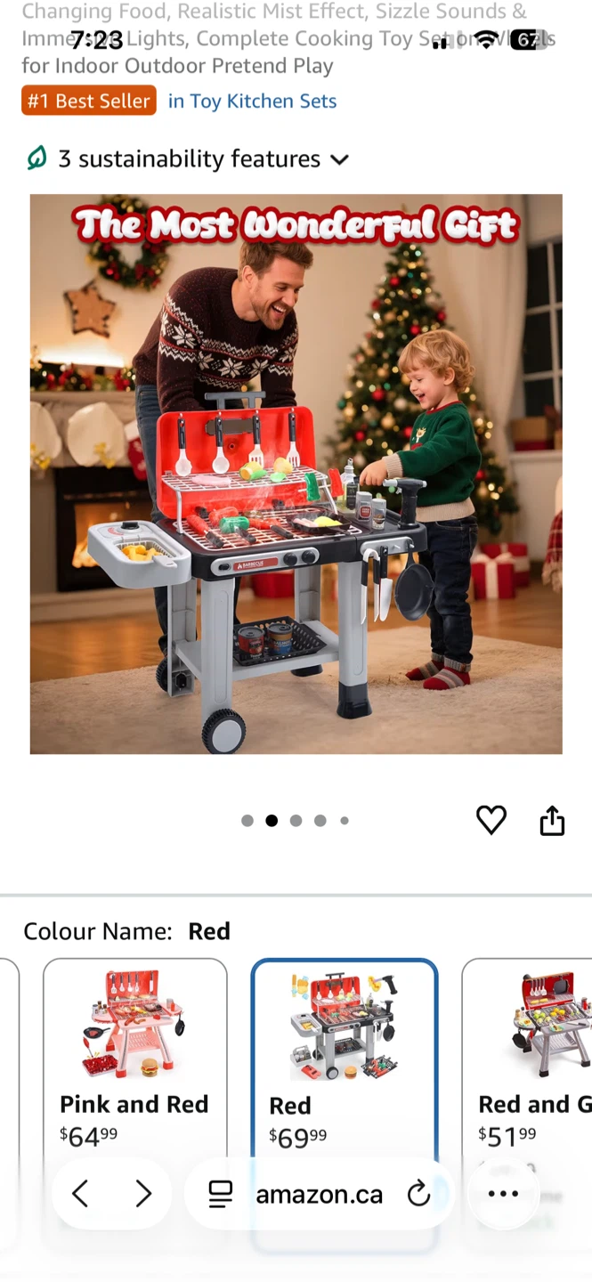 New Cute Stone Toy BBQ Grill Playset - photo 2