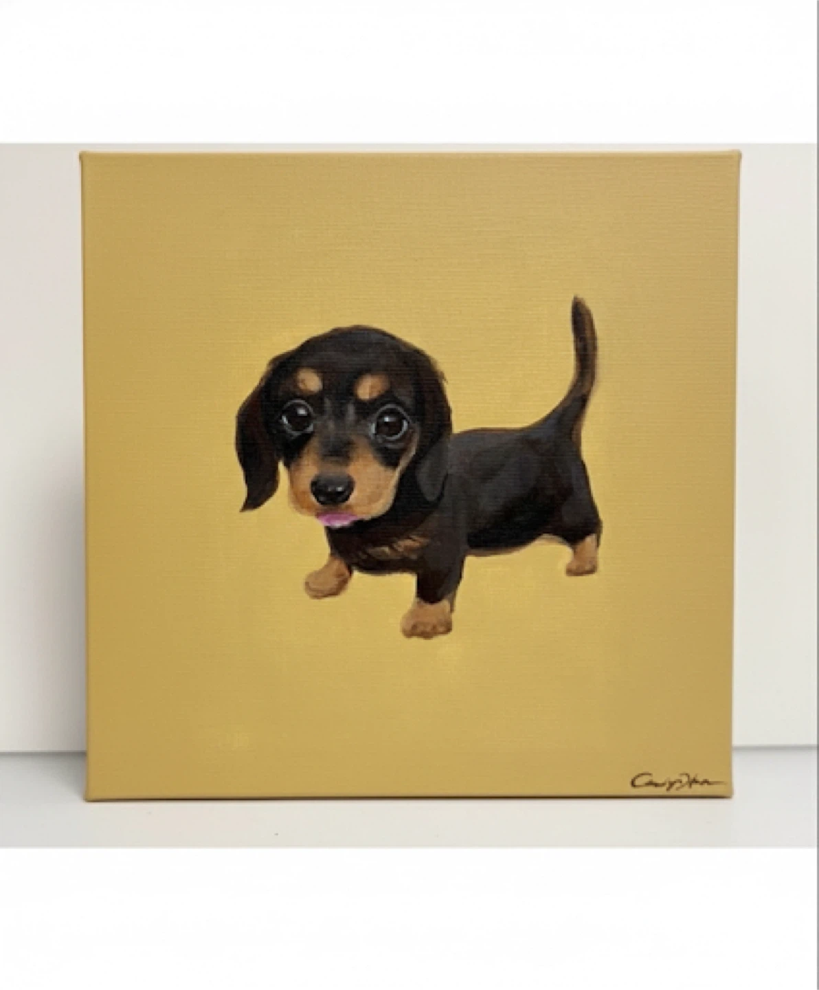 🎨original pet portrait painting🖼️ 8”X8” - photo 2