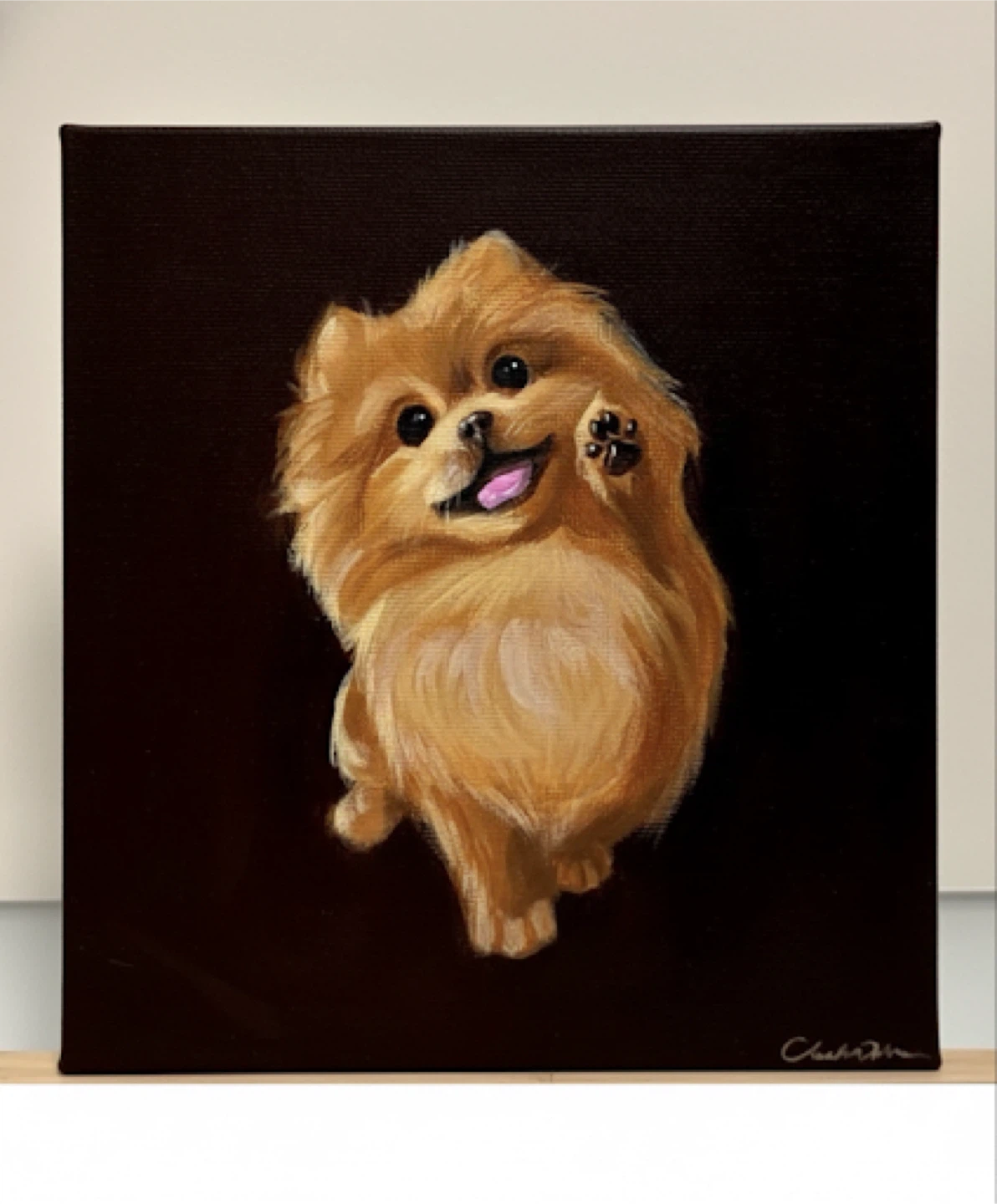 🎨original pet portrait painting🖼️ 8”X8” - photo 3