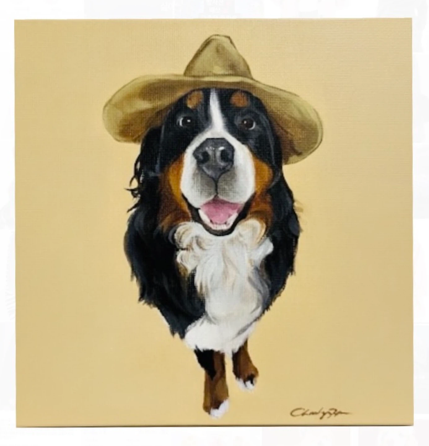 🎨original pet portrait painting🖼️ 8”X8” - photo 4