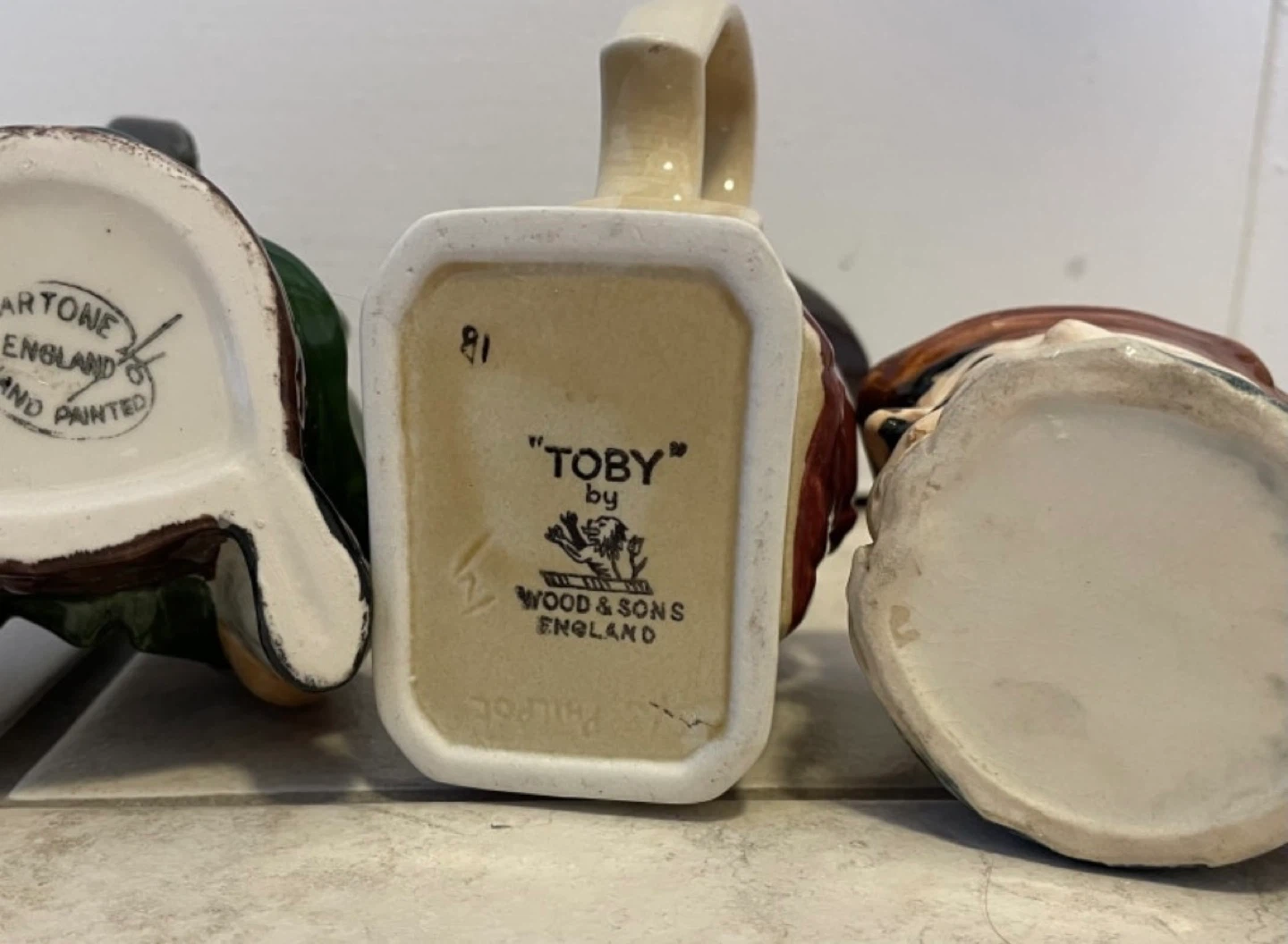 Antique Set Of 3 English Toby Mugs - photo 5