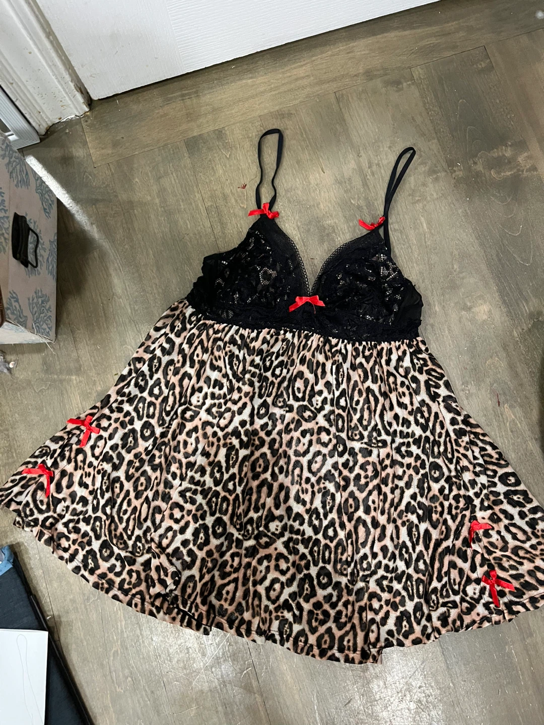 Leopard Print Babydoll top