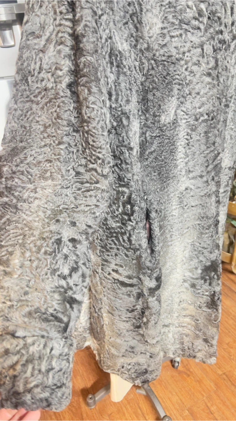 Vintage Gray-wool WomenFur Coat - photo 3