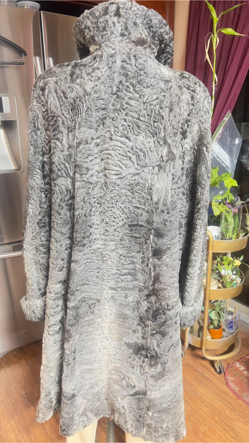 Vintage Gray-wool WomenFur Coat - photo 5