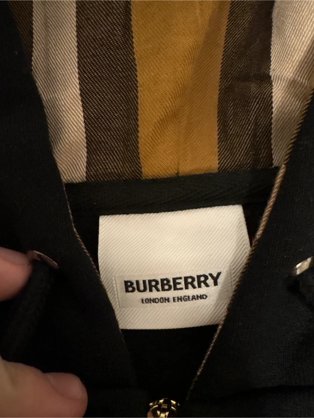 Burberry Black Zip Up Hoodie - XL - New with Tags! - photo 2