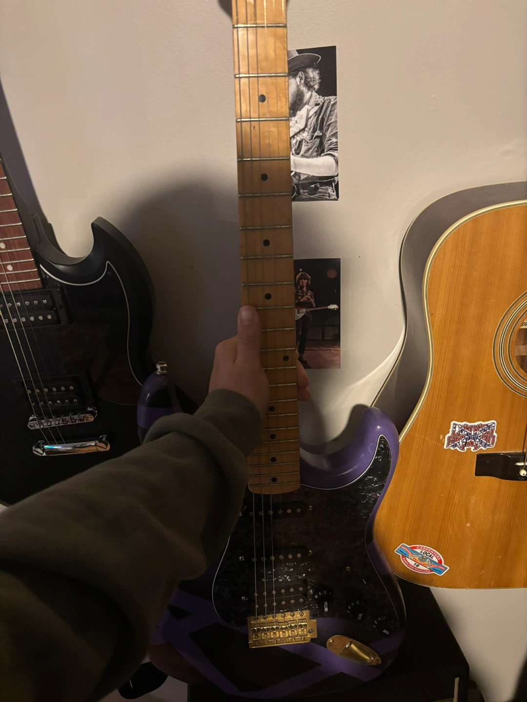 Purple  EVH inspired Strat style Electric Guitar