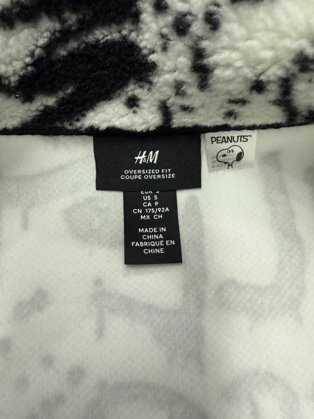 H&M x Peanuts Oversized Fleece Jacket - Size S - photo 5