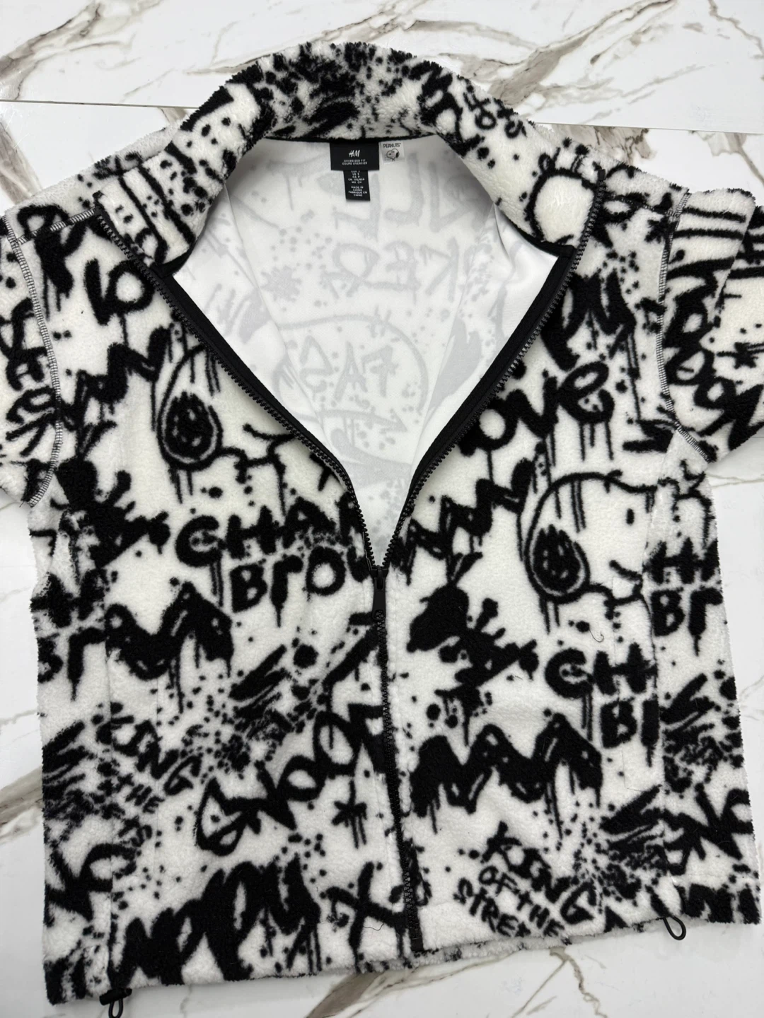 H&M x Peanuts Oversized Fleece Jacket - Size S - photo 4