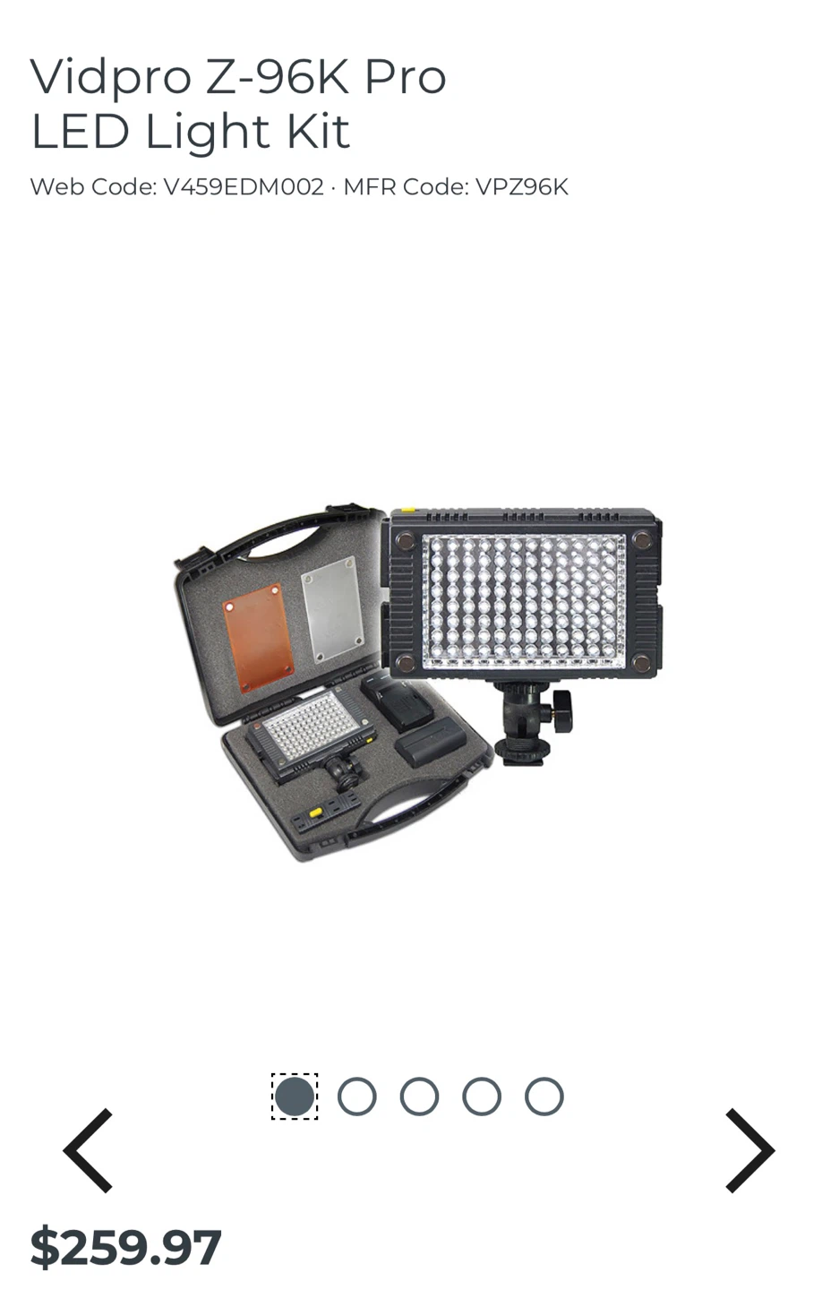 Vidpro Z-96K Pro LED Light Kit - photo 3