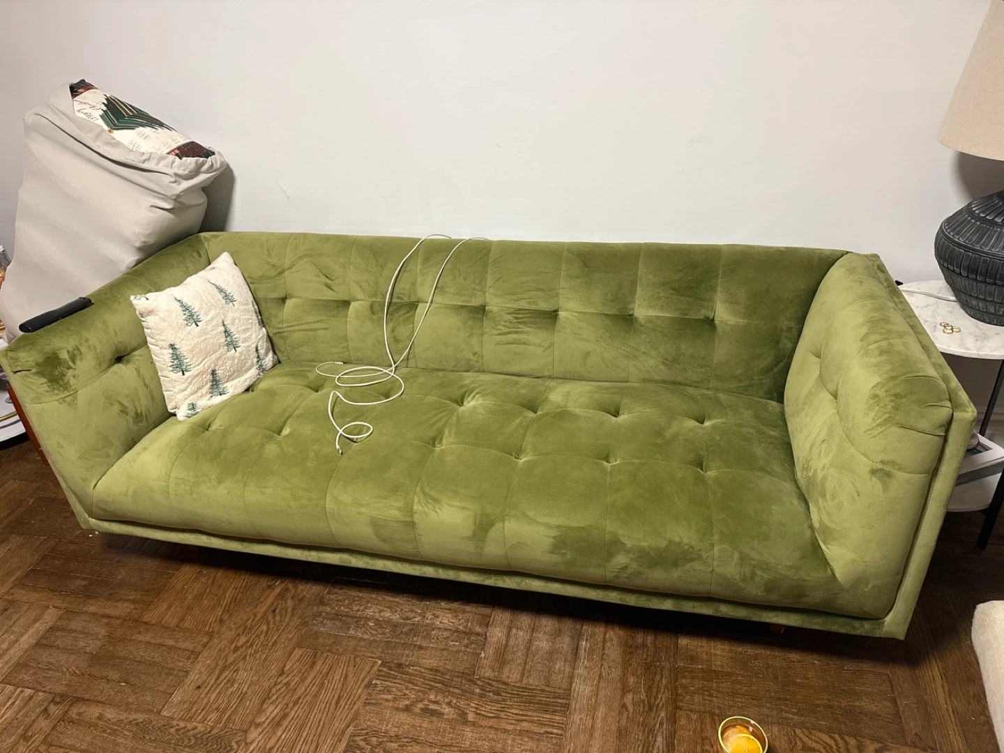 Green Velvet Sofa