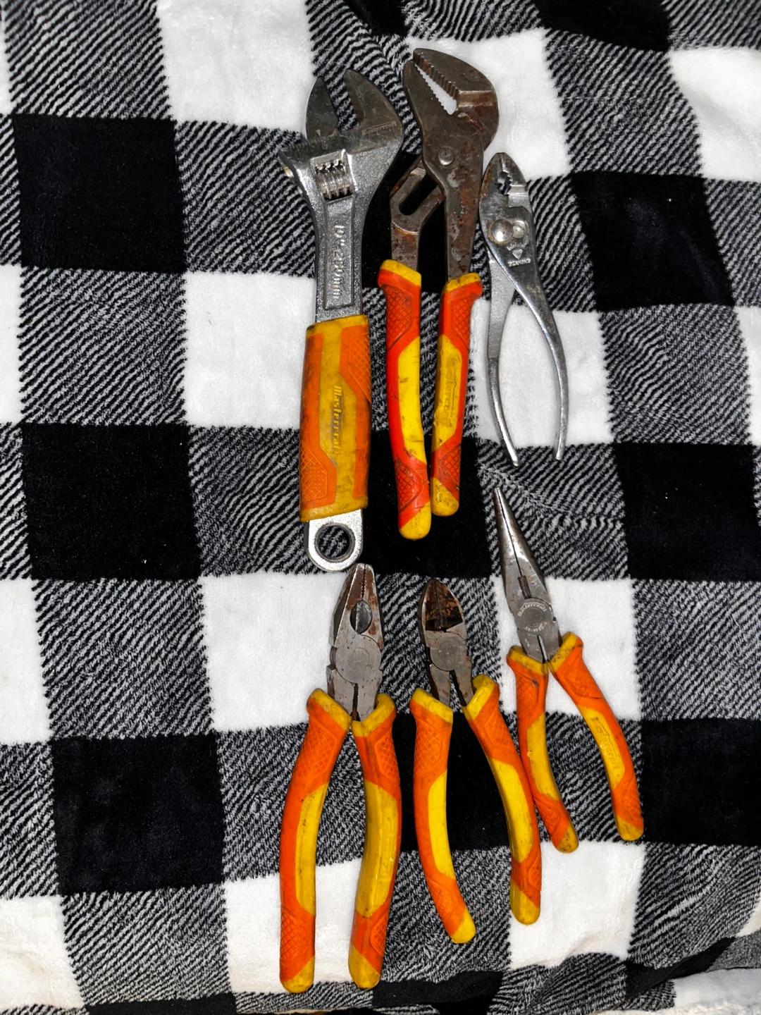 Assorted Pliers & Adjustable Wrench Set