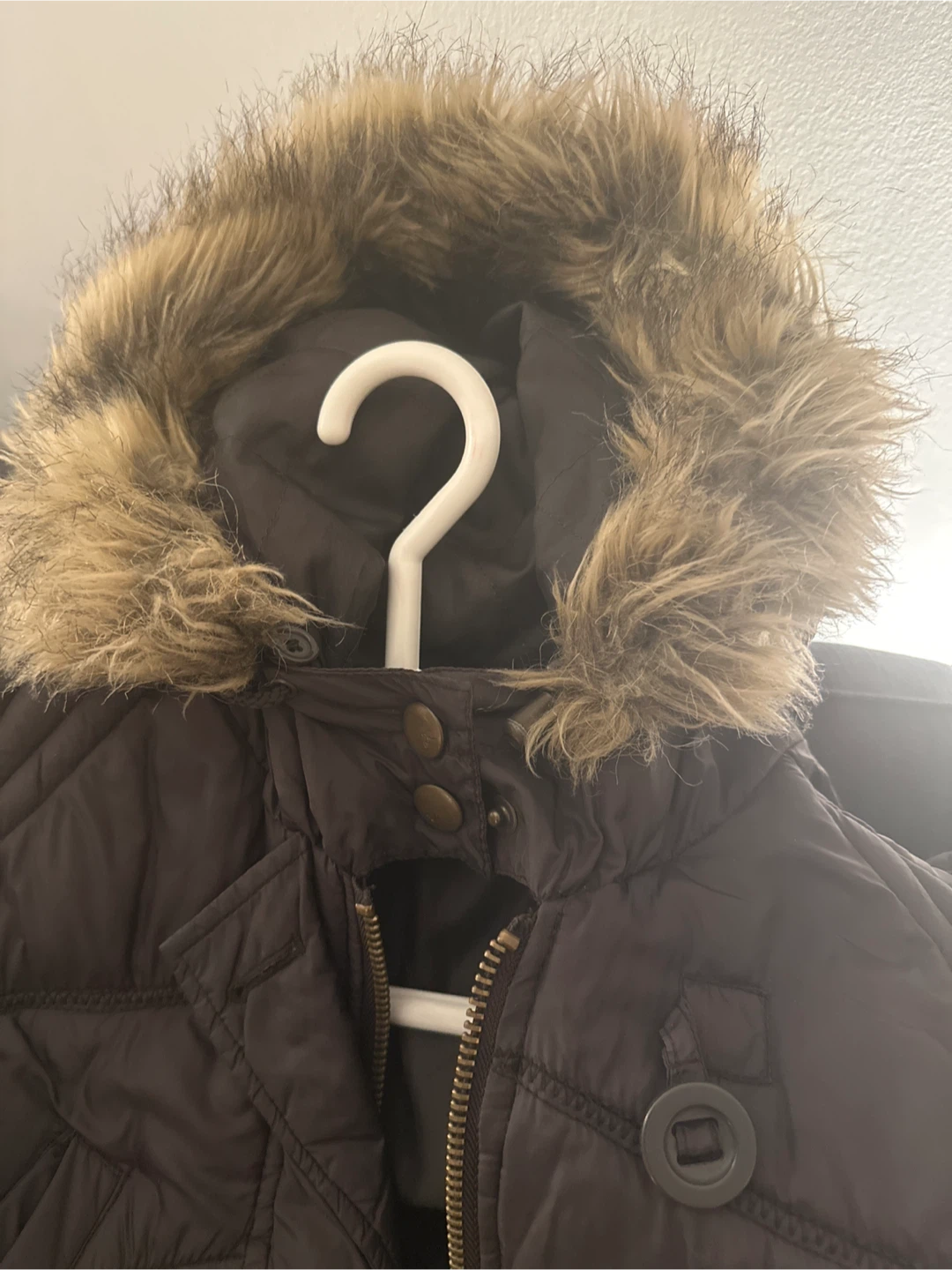 Love Tree Brown Puffer Coat - Size M - photo 4