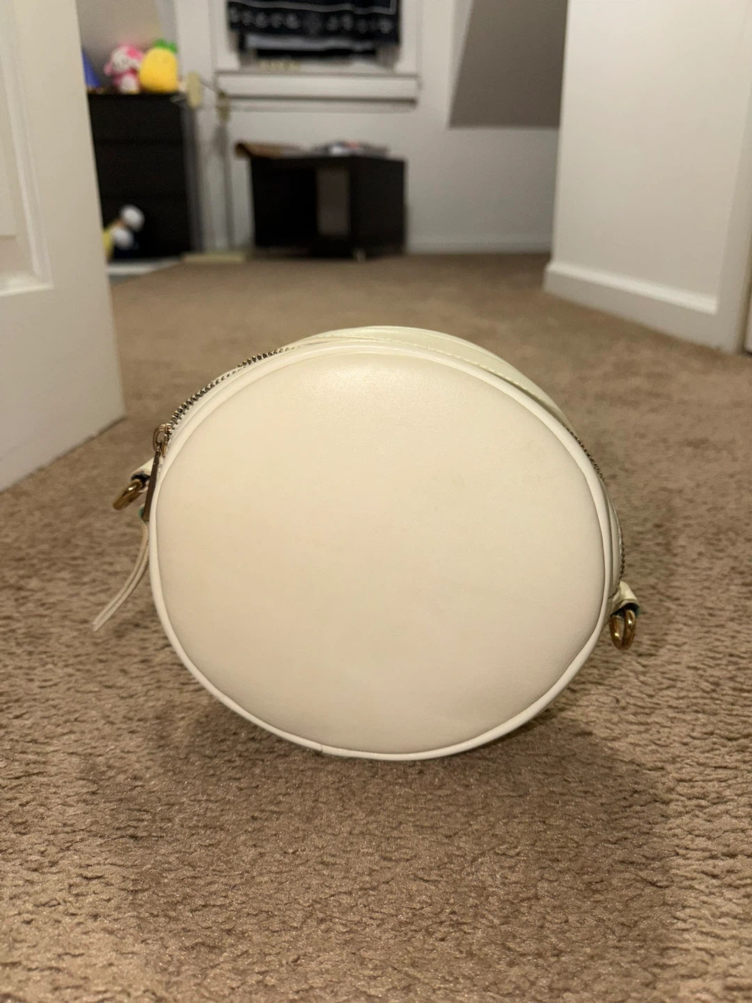 Off-White Round Crossbody Bag