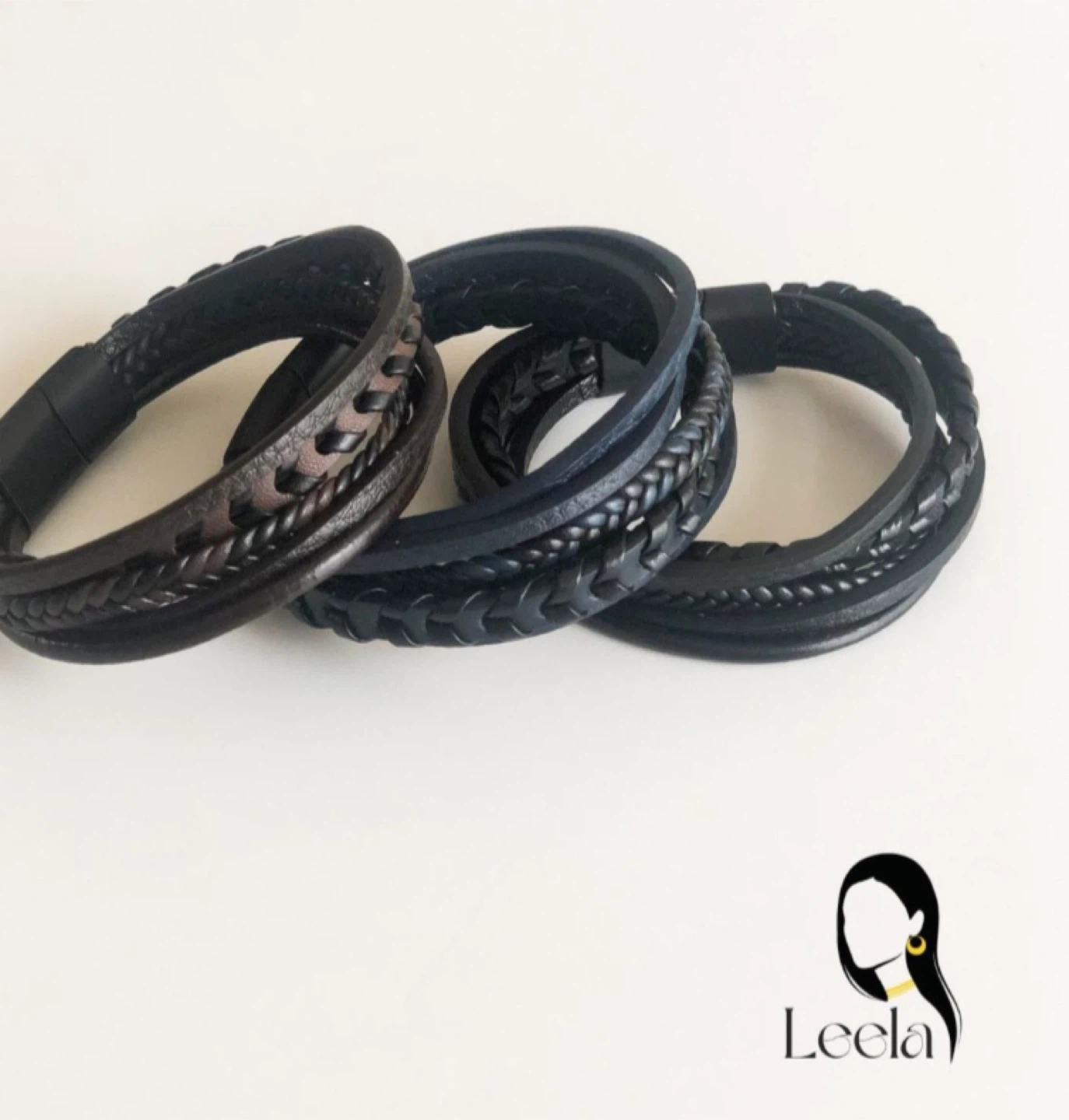 Faux braided Leather Bracelets