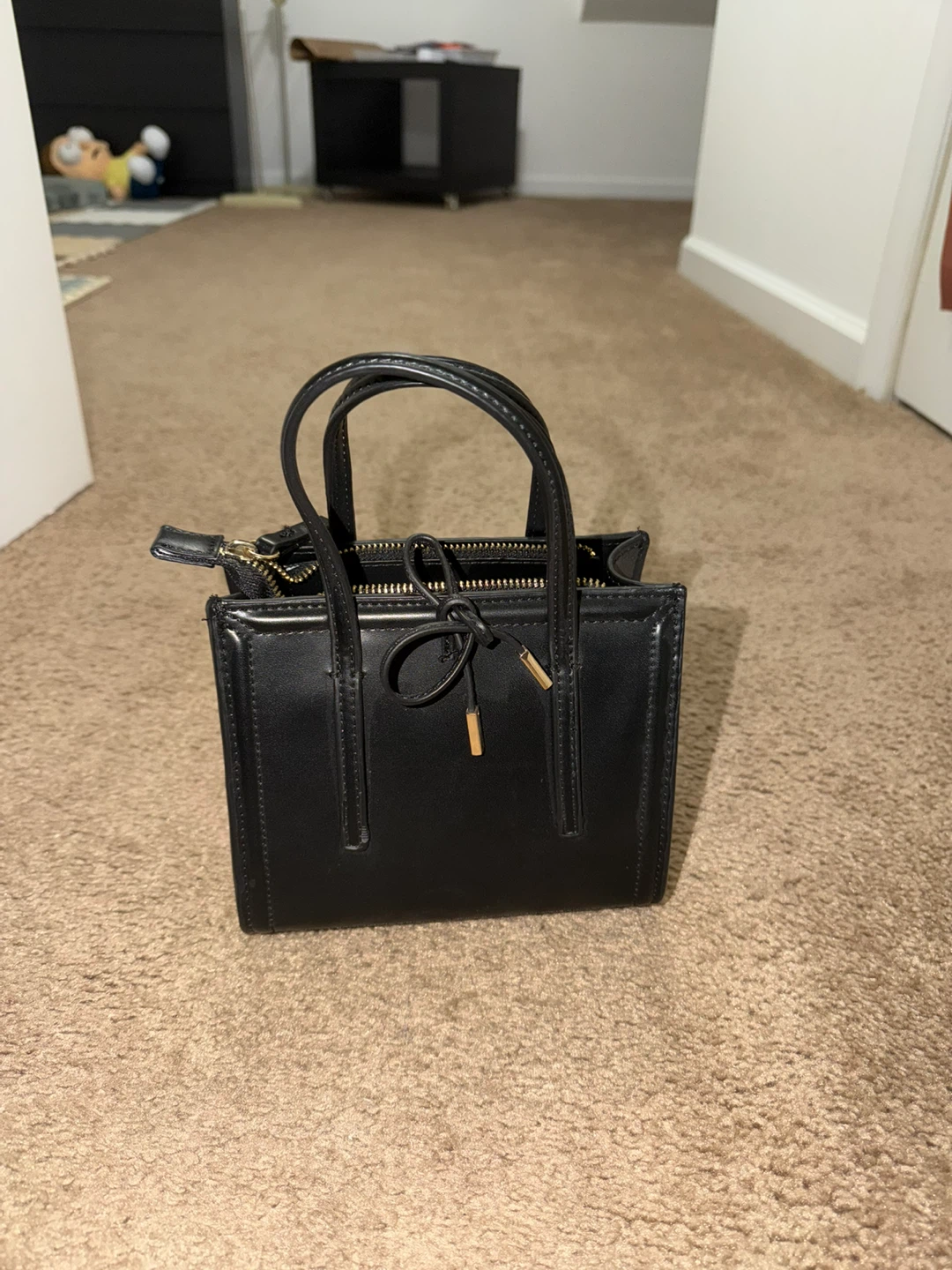 Zara Black Mini Tote Bag