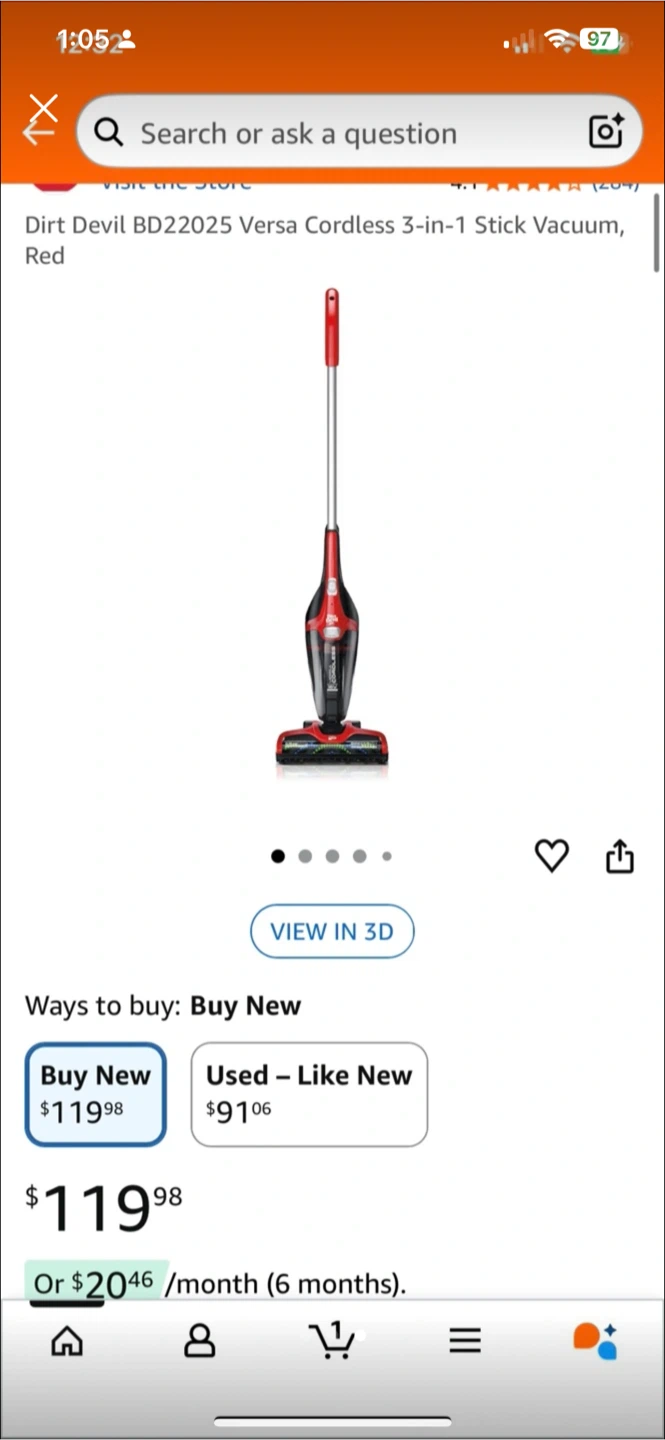 Dirt Devil Power Stick Vacuum - photo 2