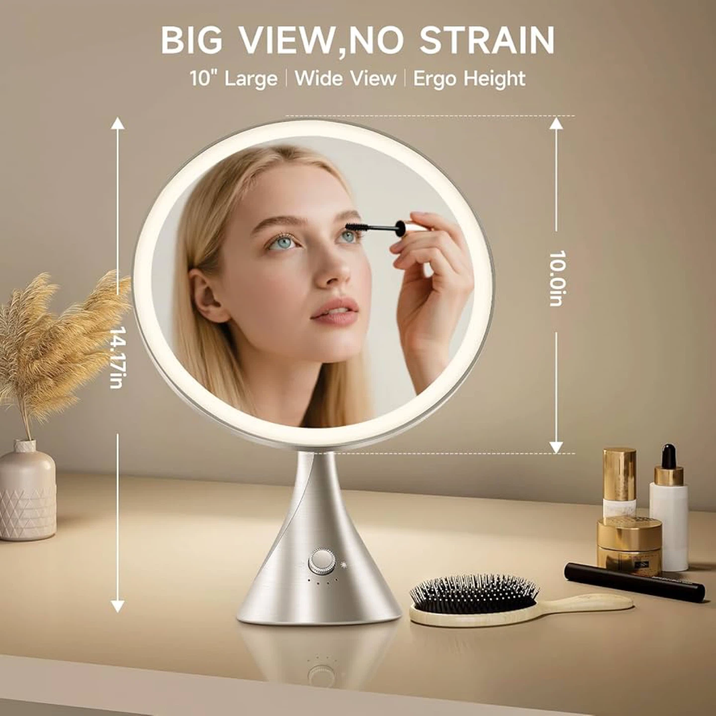 New MEICG LED Lighted Makeup Mirror - Nickel - photo 2