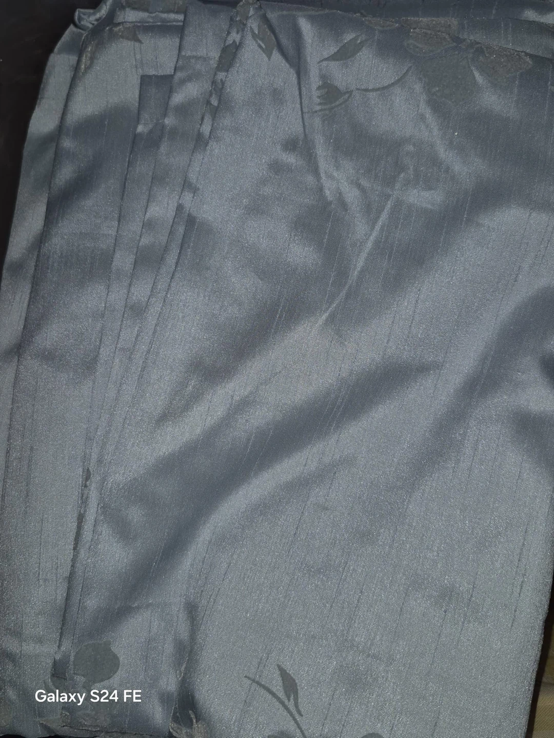 Faux Silk Grommet Panel Curtains - Teal - photo 2