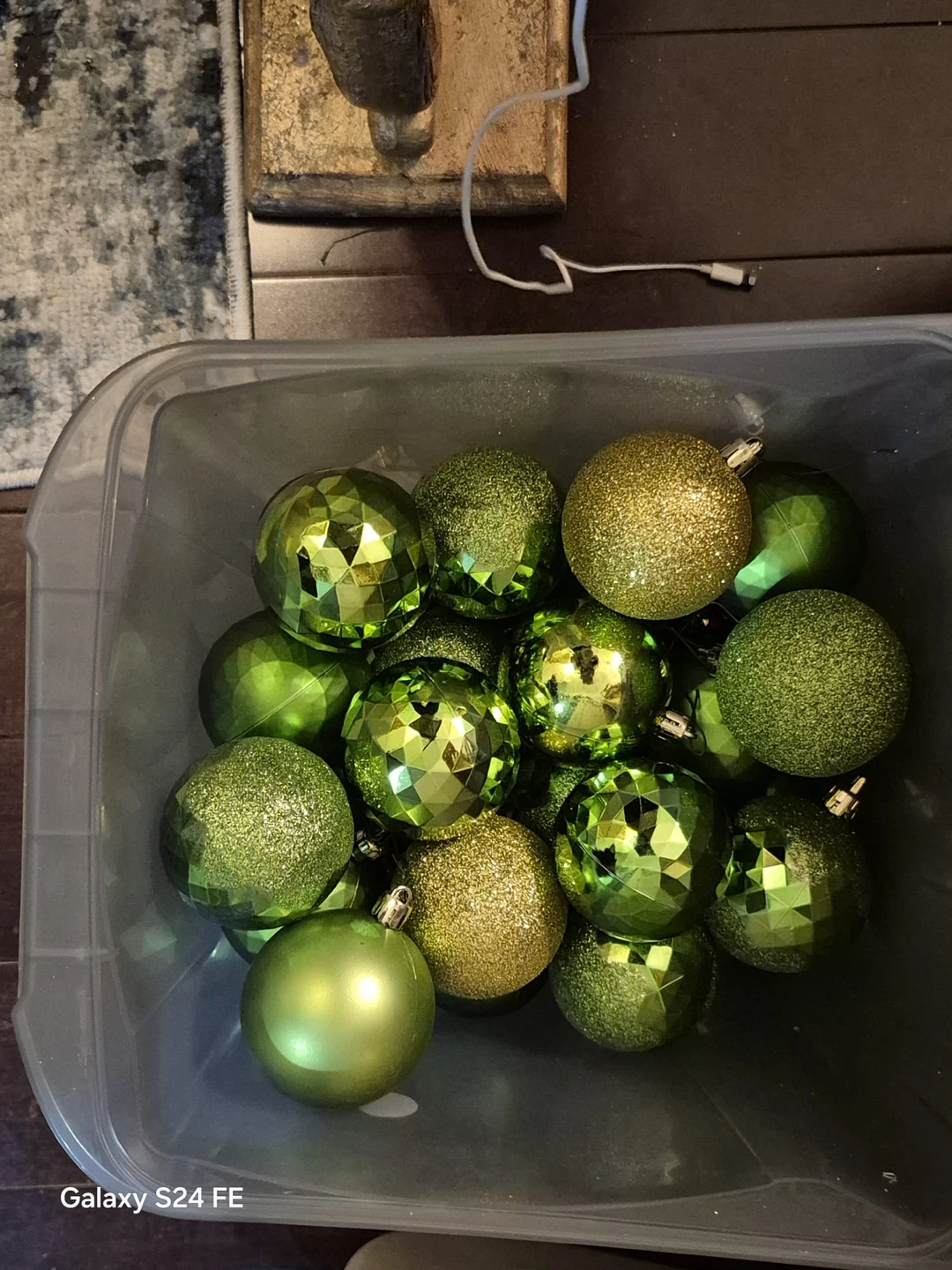 Green & Gold Christmas Ornaments