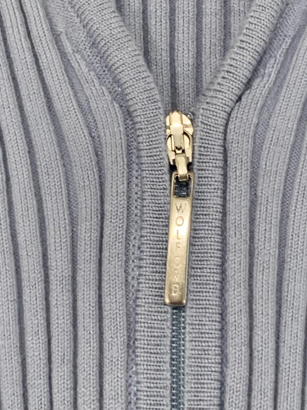 Wolford Merino Wool Zip Dress/Cardigan (Blue - Size L) - photo 2