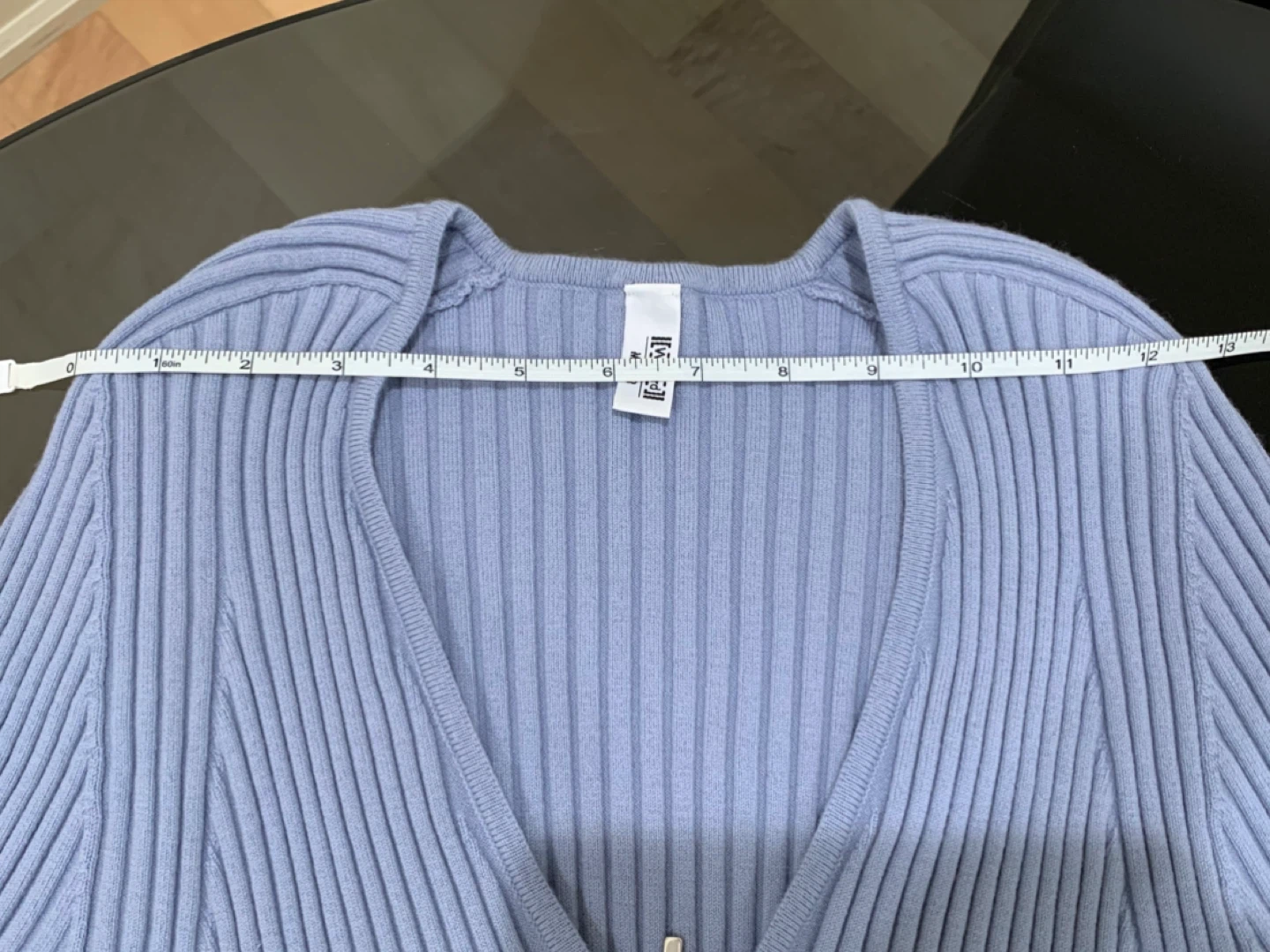 Wolford Merino Wool Zip Dress/Cardigan (Blue - Size L) - photo 5