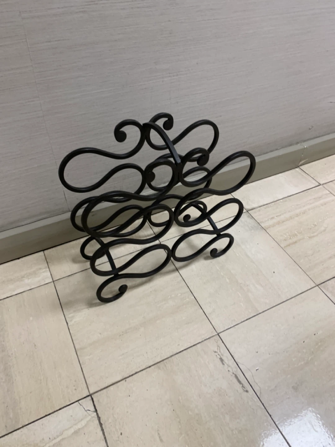 Black Metal Wine Rack - photo 2