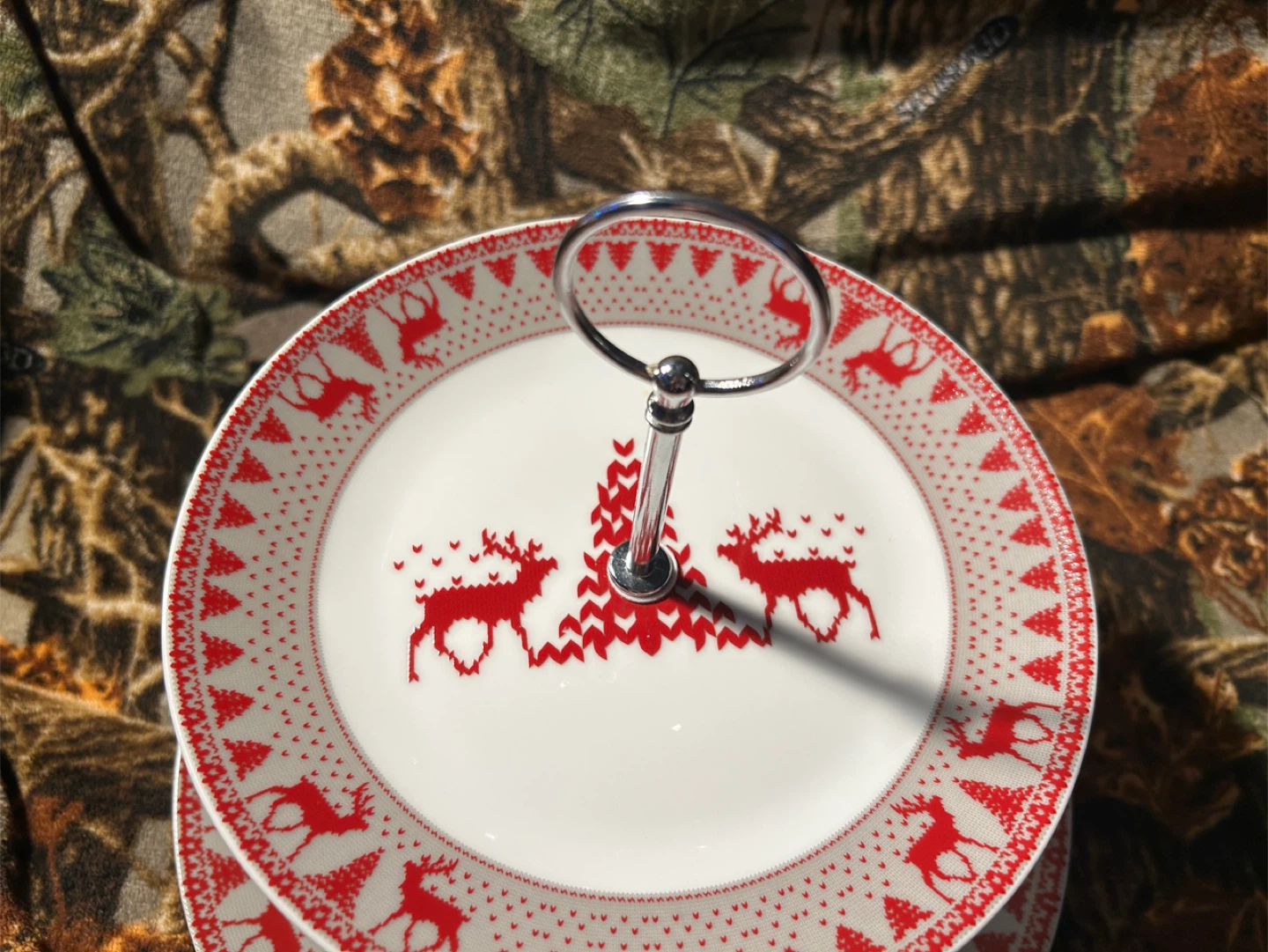 Vintage Sears WholeHome 2-Tier Christmas Serving Tray/Cake Stand - photo 4