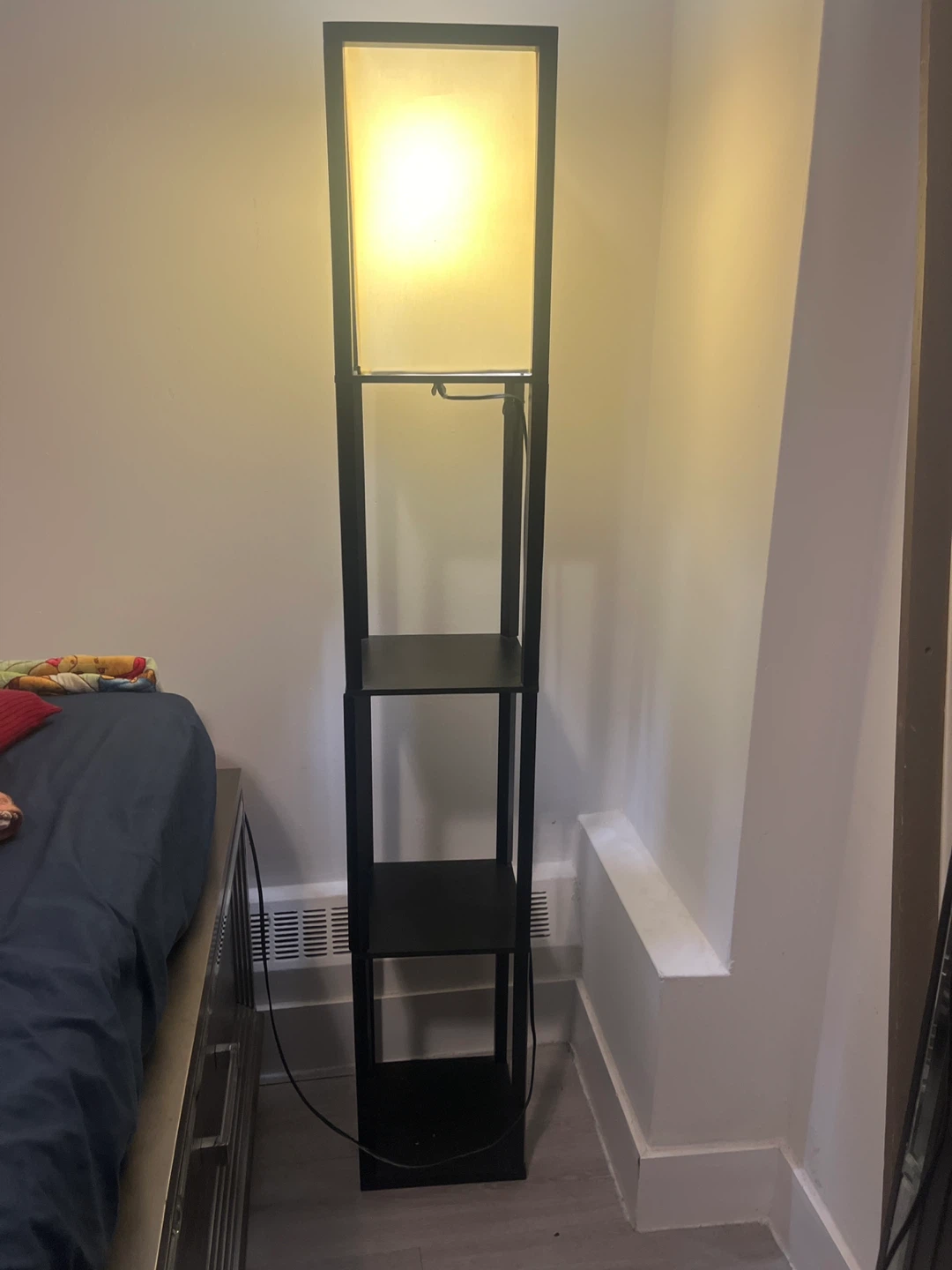 Black Shelf Floor Lamp