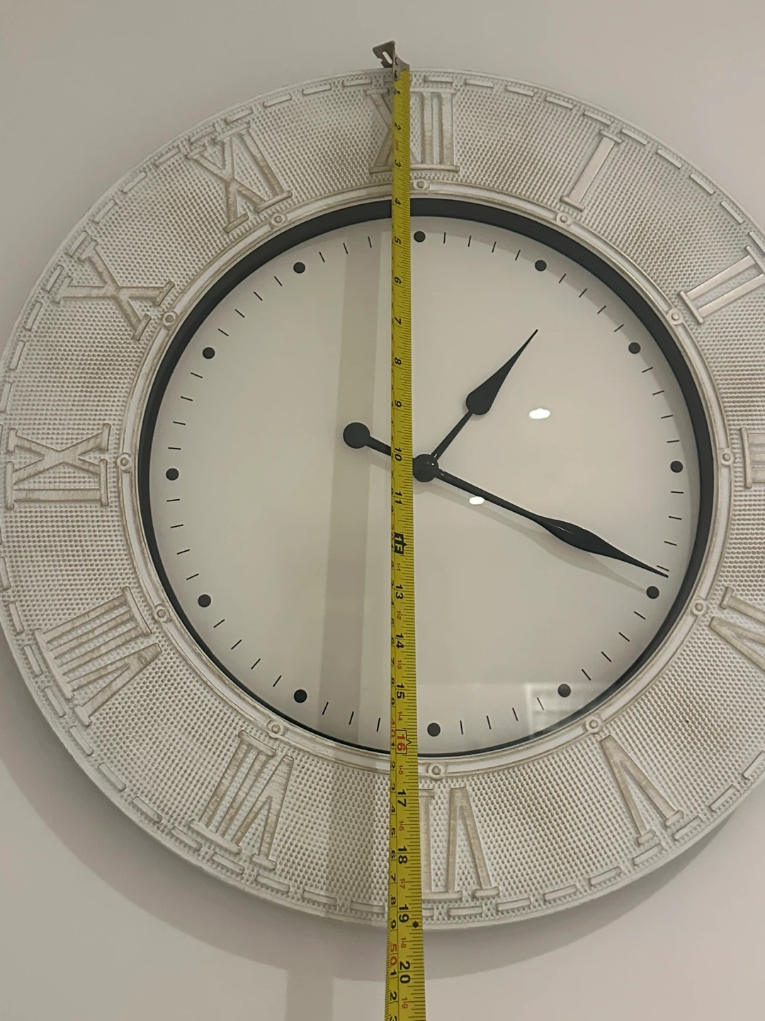 Large White Wall Clock - photo 2
