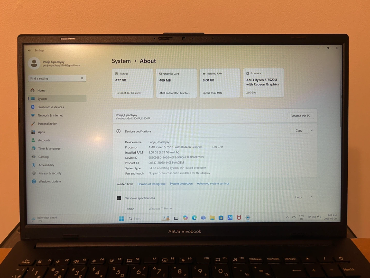 Asus Vivobook AMD Ryzen 5 7520U with Radeon Graphics - photo 4