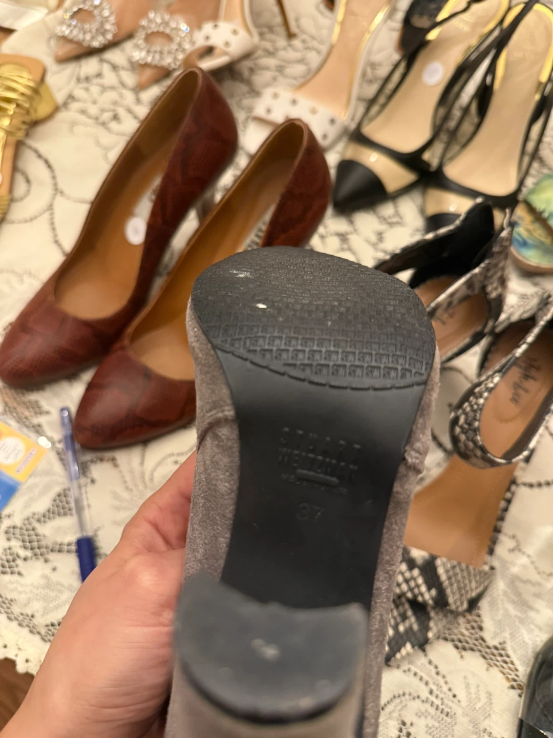 Stuart Weitzman Grey Suede Boots - Size 37 - photo 2