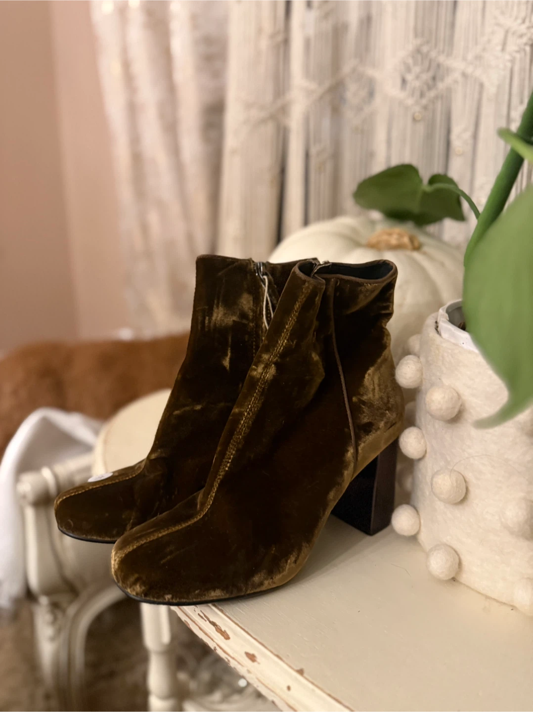Loeffler Randall Velvet Booties - Size 38