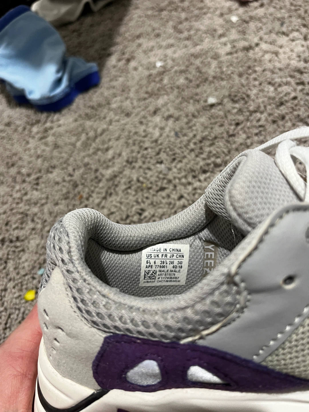 Adidas Yeezy 700 V1 Mauve Purple Sneakers - Size 6.5 - photo 3
