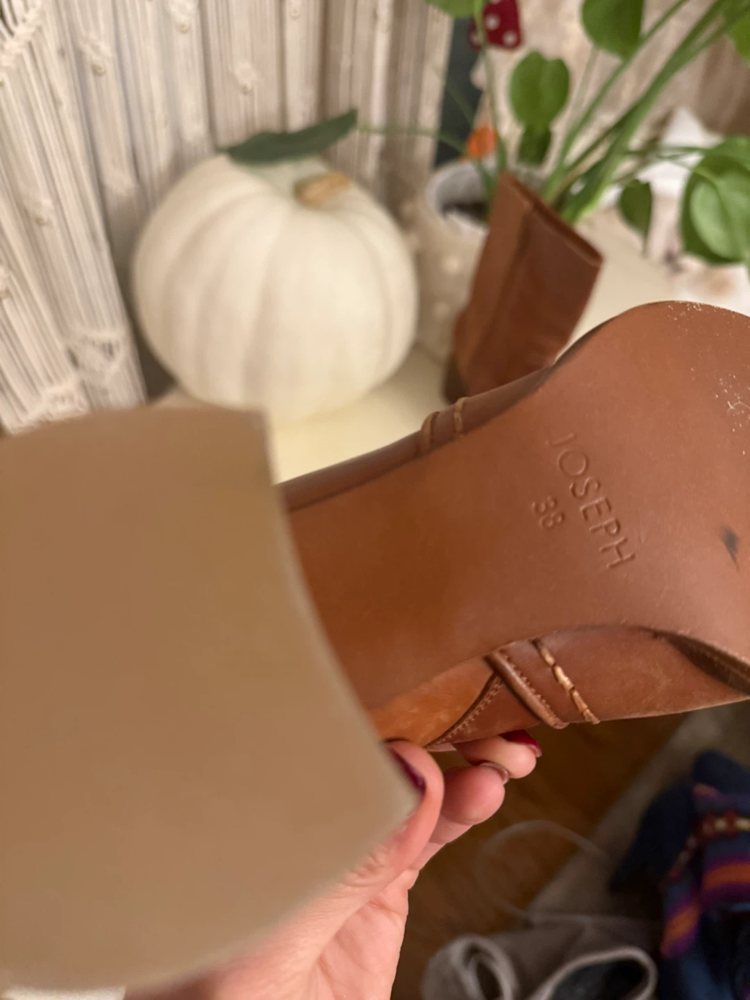 Joseph Brown Leather Heeled Boots Size 8 - photo 2