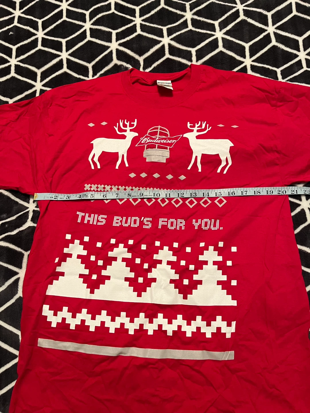 Budweiser This Bud’s For You Men’s Large Christmas T-Shirt - photo 5