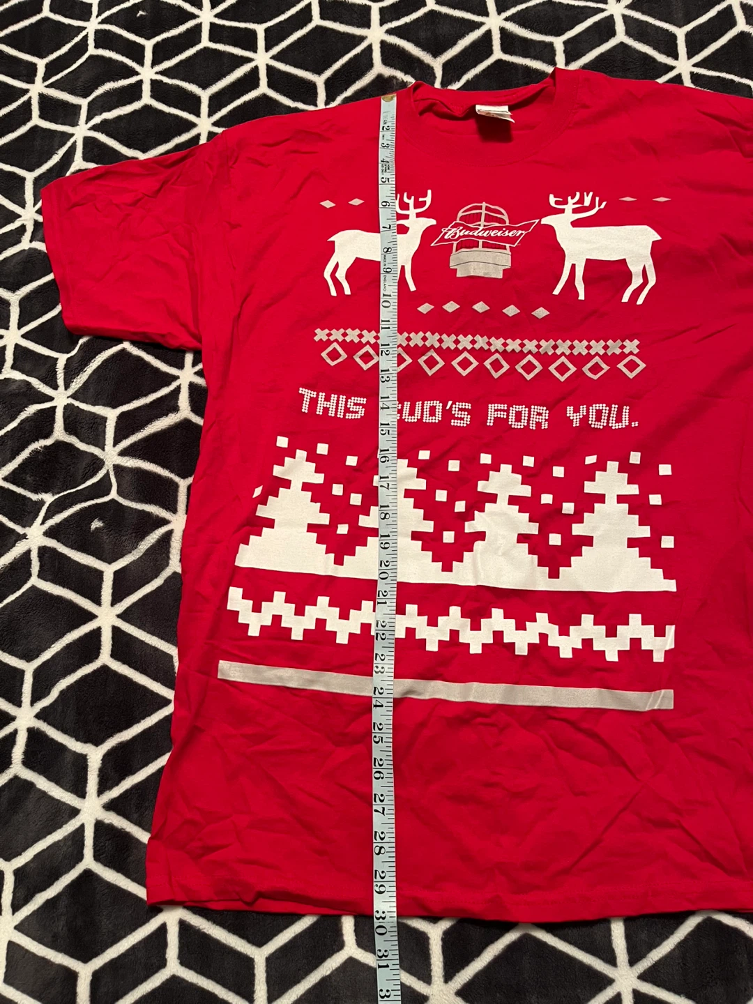 Budweiser This Bud’s For You Men’s Large Christmas T-Shirt - photo 4