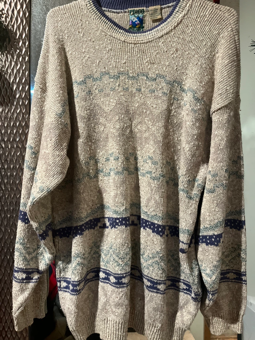 Vintage TT & Co sport Patterned Sweater - Size M