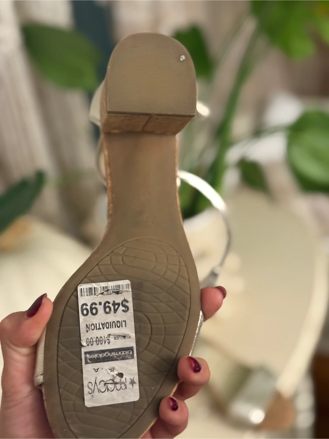 Bandolino Silver Sandals, Size 8 - photo 2